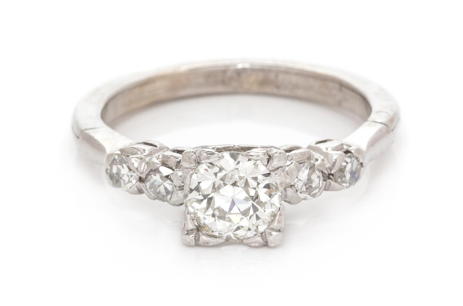 A Platinum and Diamond Ring, 2.80 dwts.