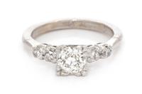 A Platinum and Diamond Ring, 2.80 dwts.