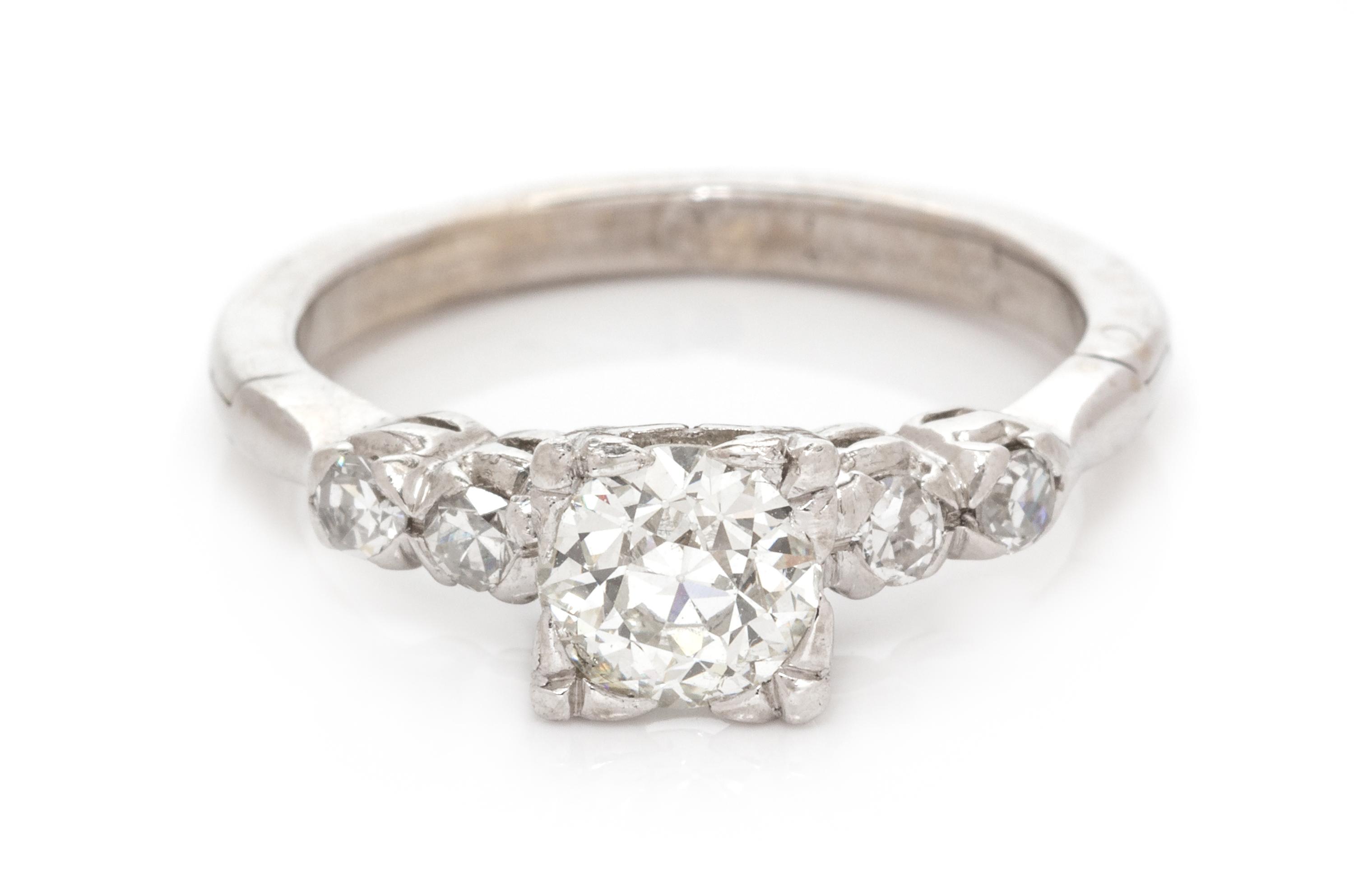 A Platinum and Diamond Ring, 2.80 dwts.