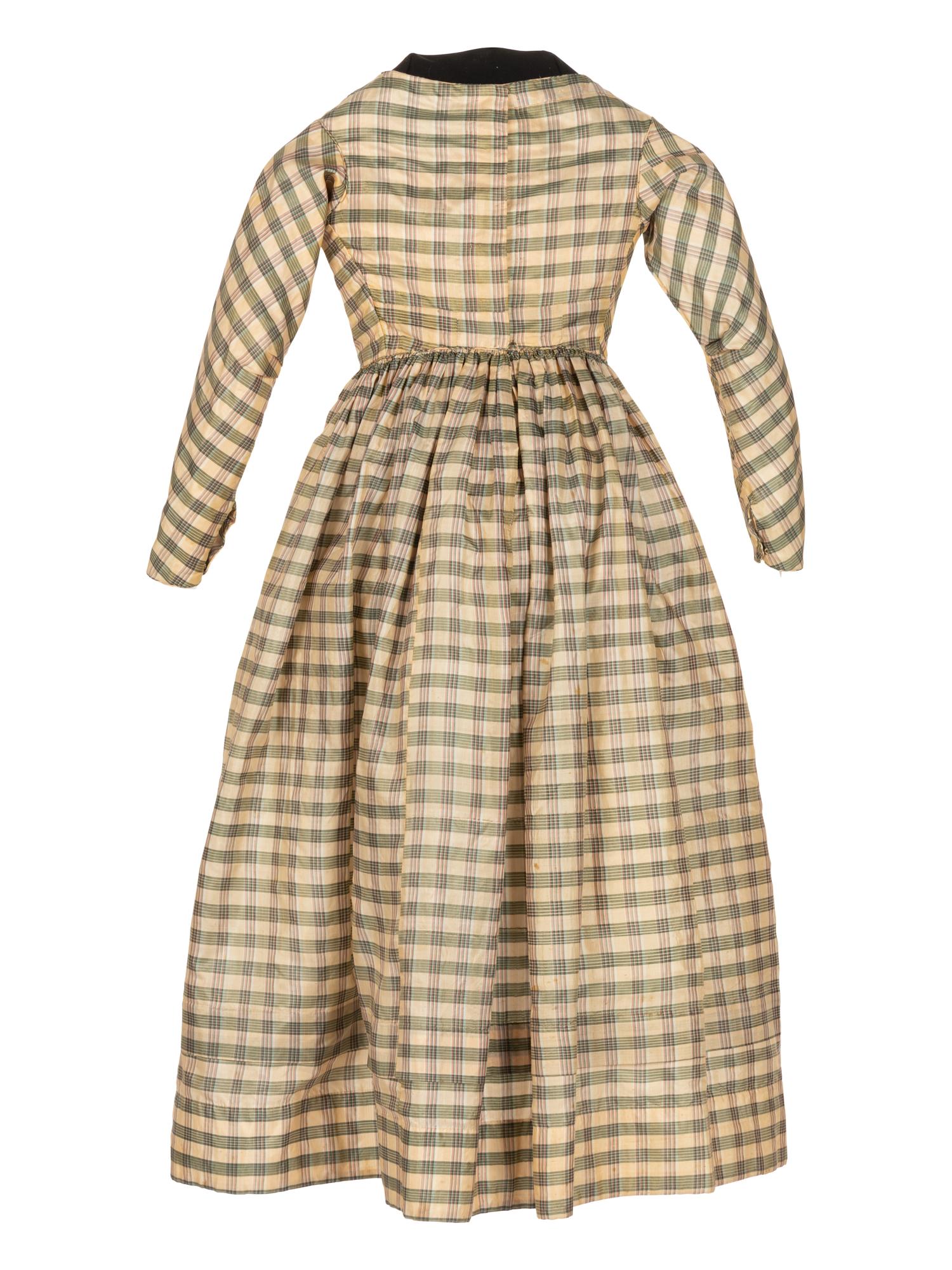 Silk Plaid Girl's Dress, 1850s