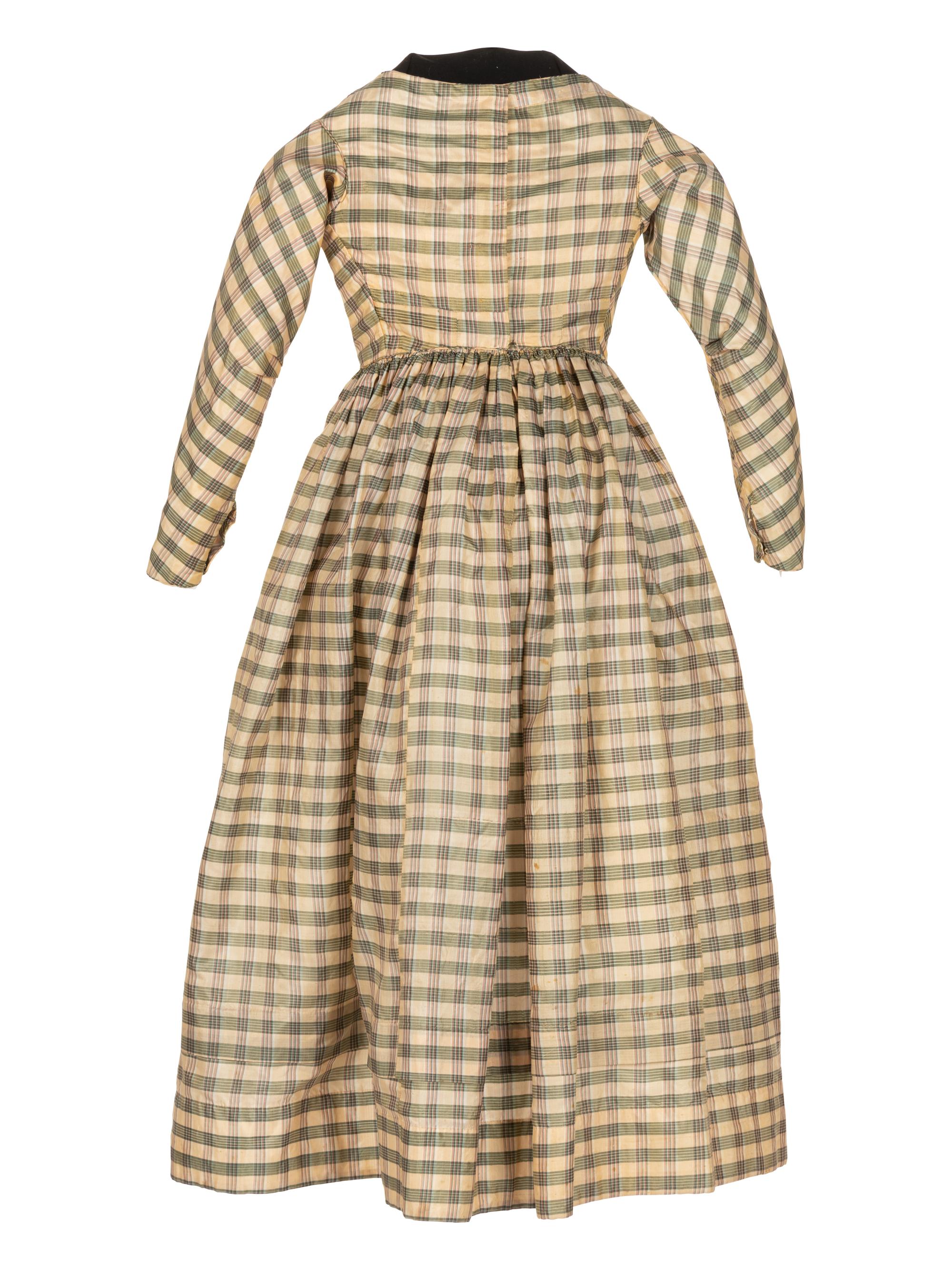Silk Plaid Girl's Dress, 1850s