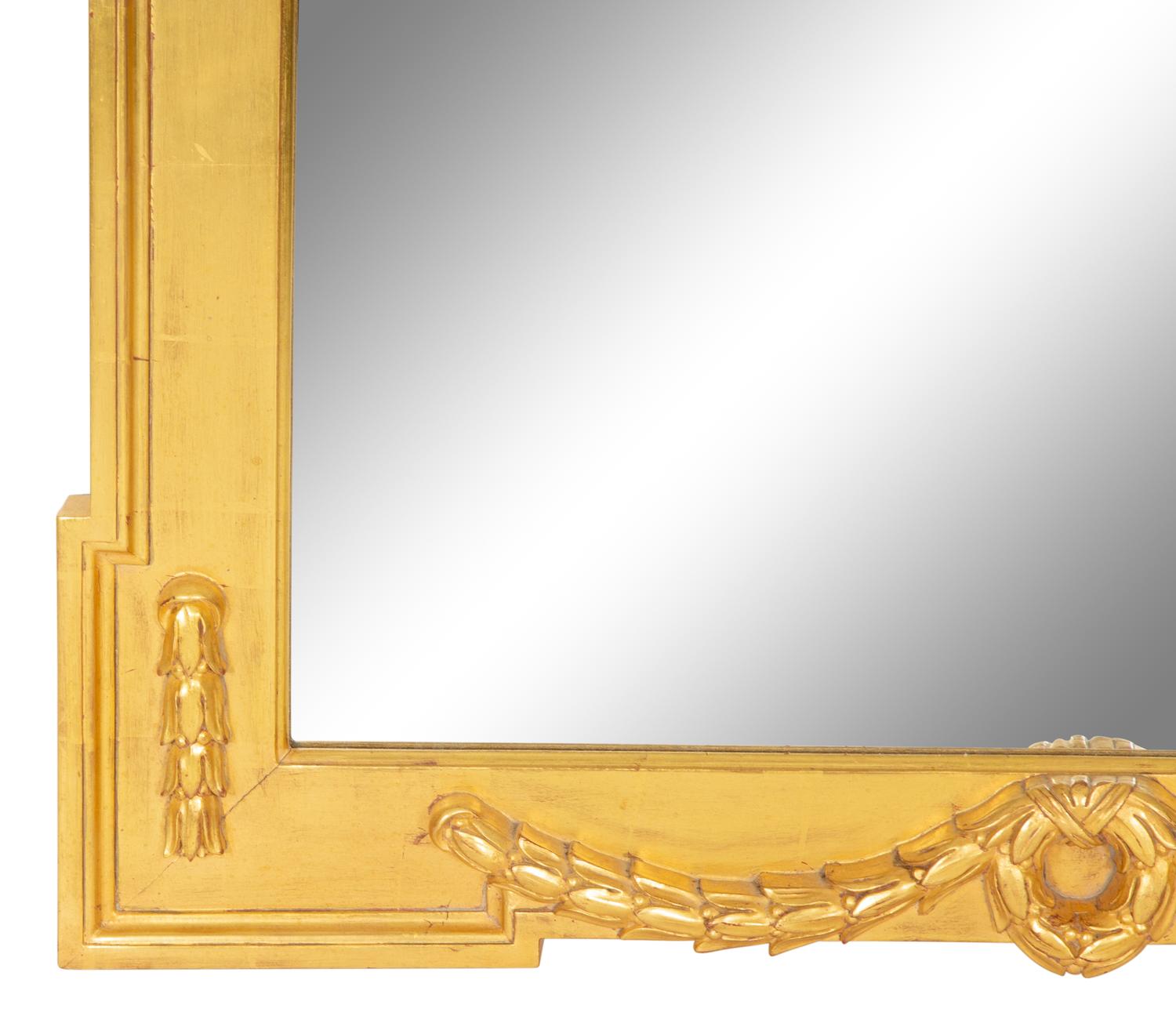 A French Giltwood Ribbon-Tied Mirror