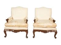 A Pair of Regence Style Bergères