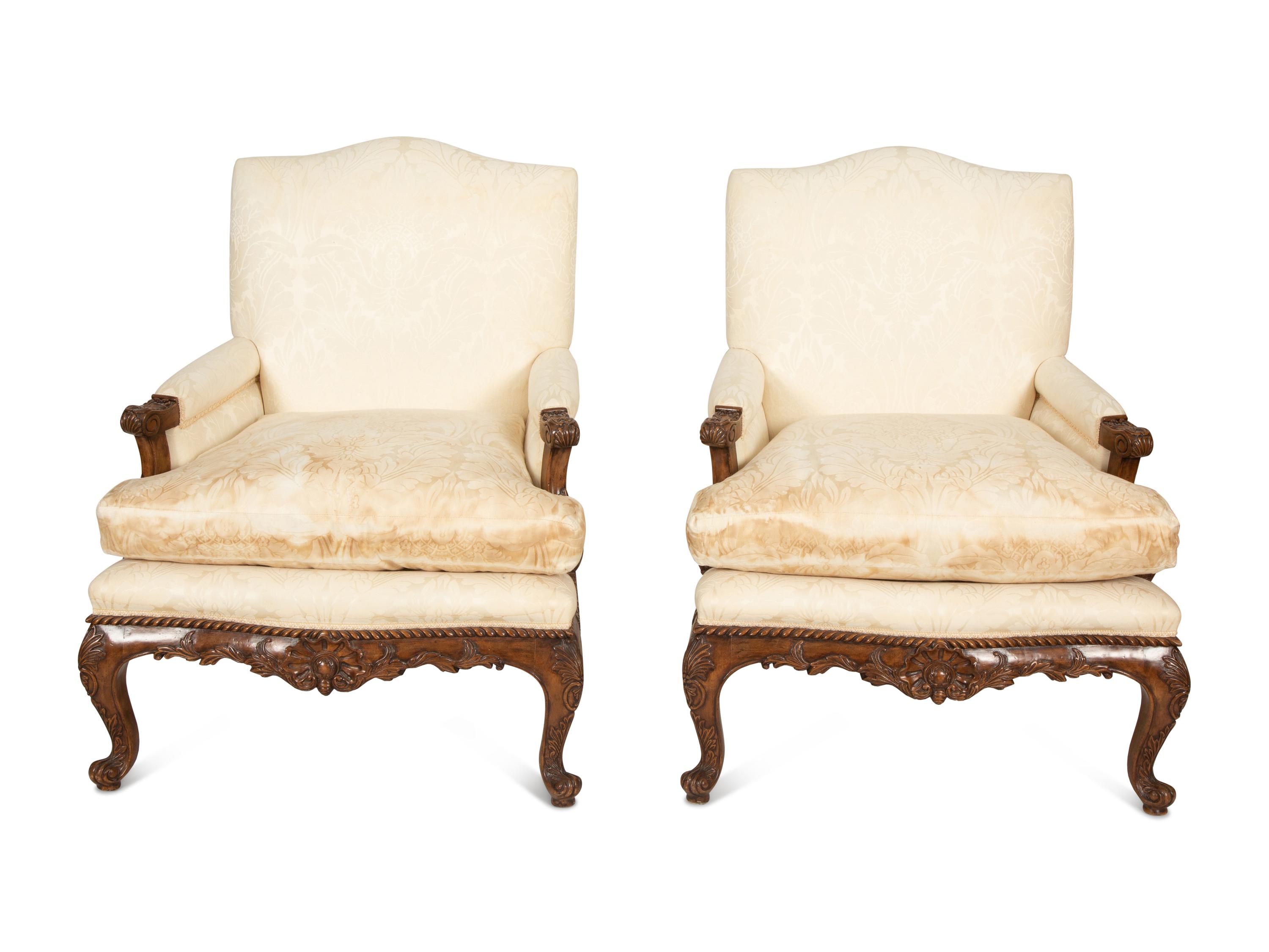 A Pair of Regence Style Bergères