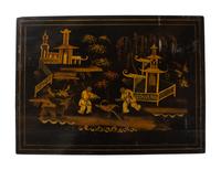 A Set of Regency Black Japanned Nesting Tables