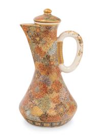 A Small Japanese Satsuma 'Millefleur' Covered Ewer