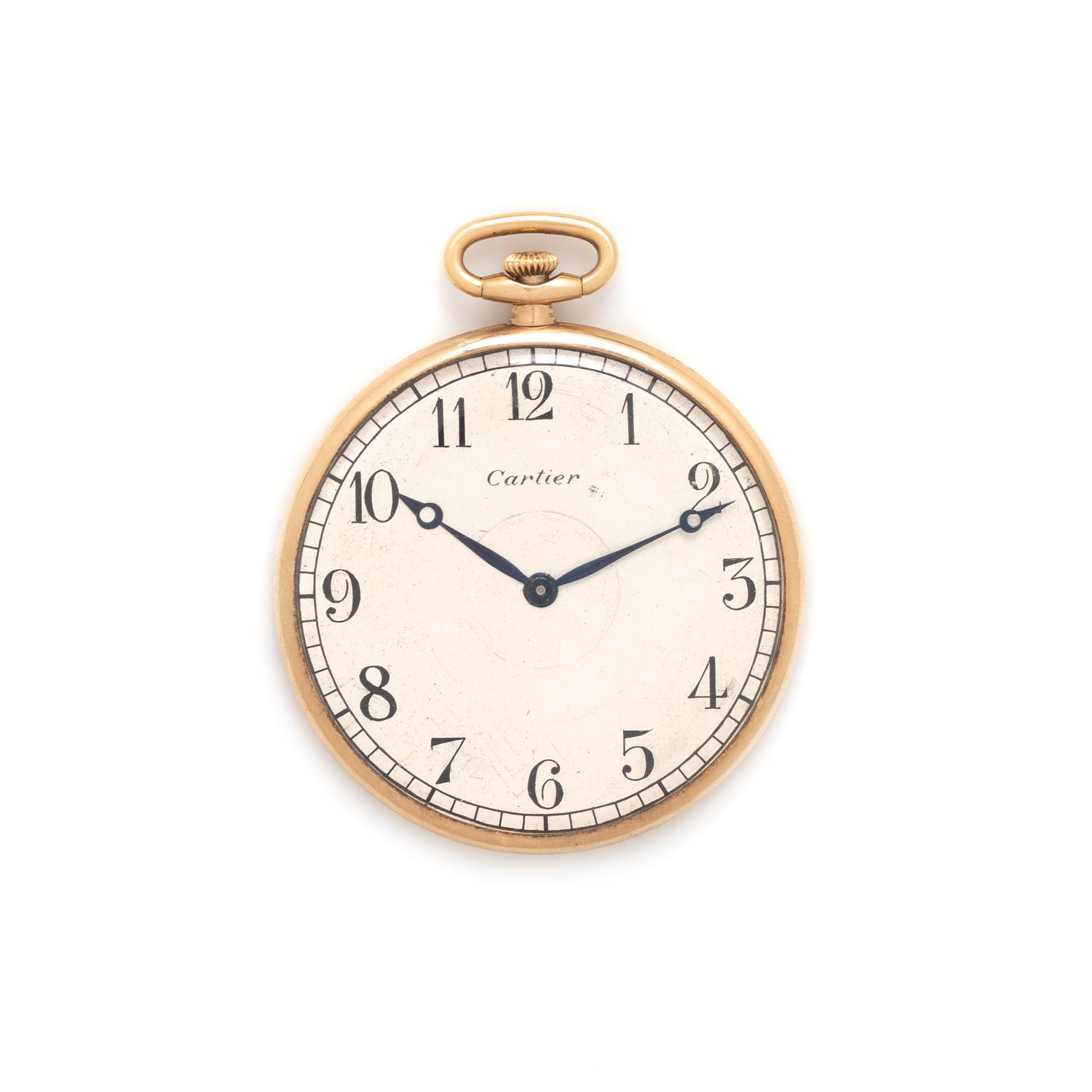 CARTIER, 18K YELLOW GOLD POCKET WATCH
