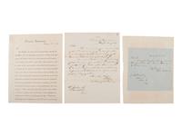 [LINCOLN, Abraham (1809-1865)]. Autographs of Lincoln friends and associates, including: