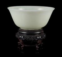 A Pale Celadon Jade Bowl Diameter 6 1/2 inches. — 18TH CENTURY