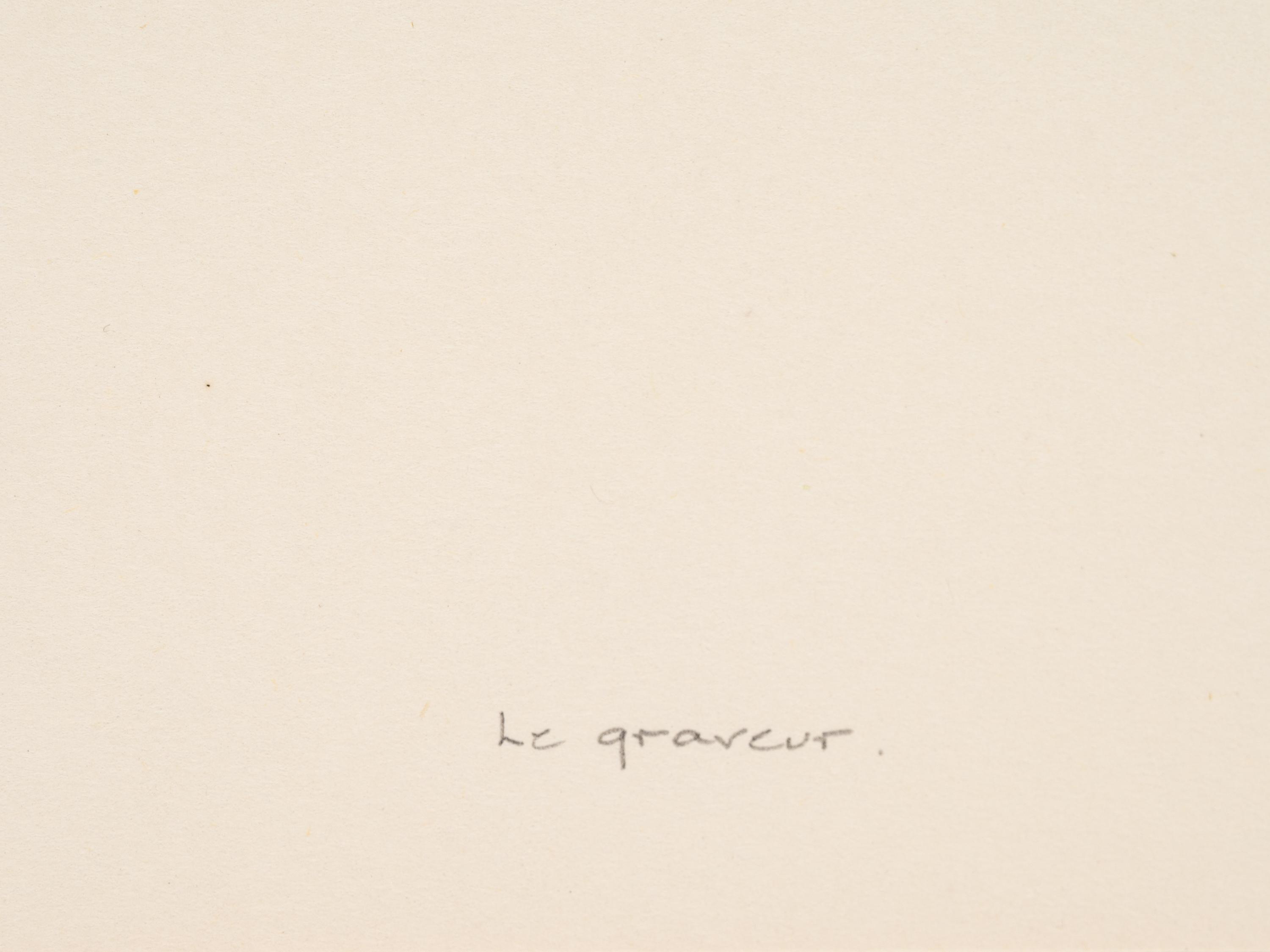 Le Graveur , c. 1930