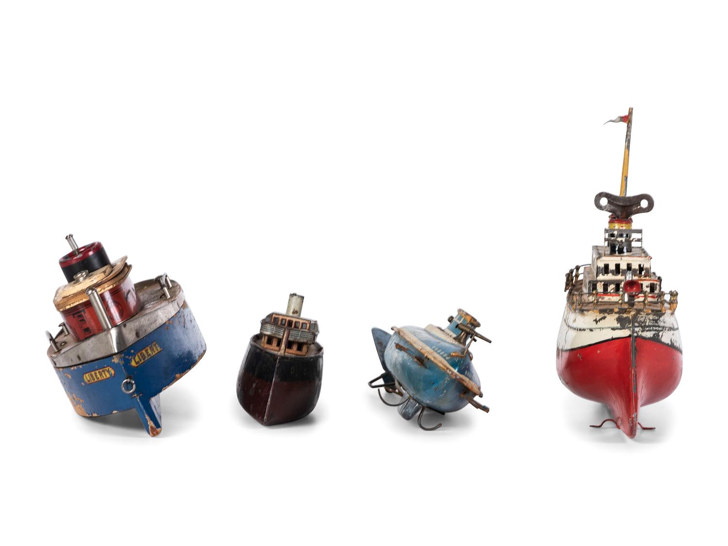 Four Toy Boats