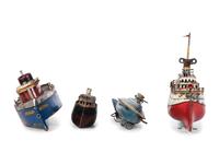 Four Toy Boats