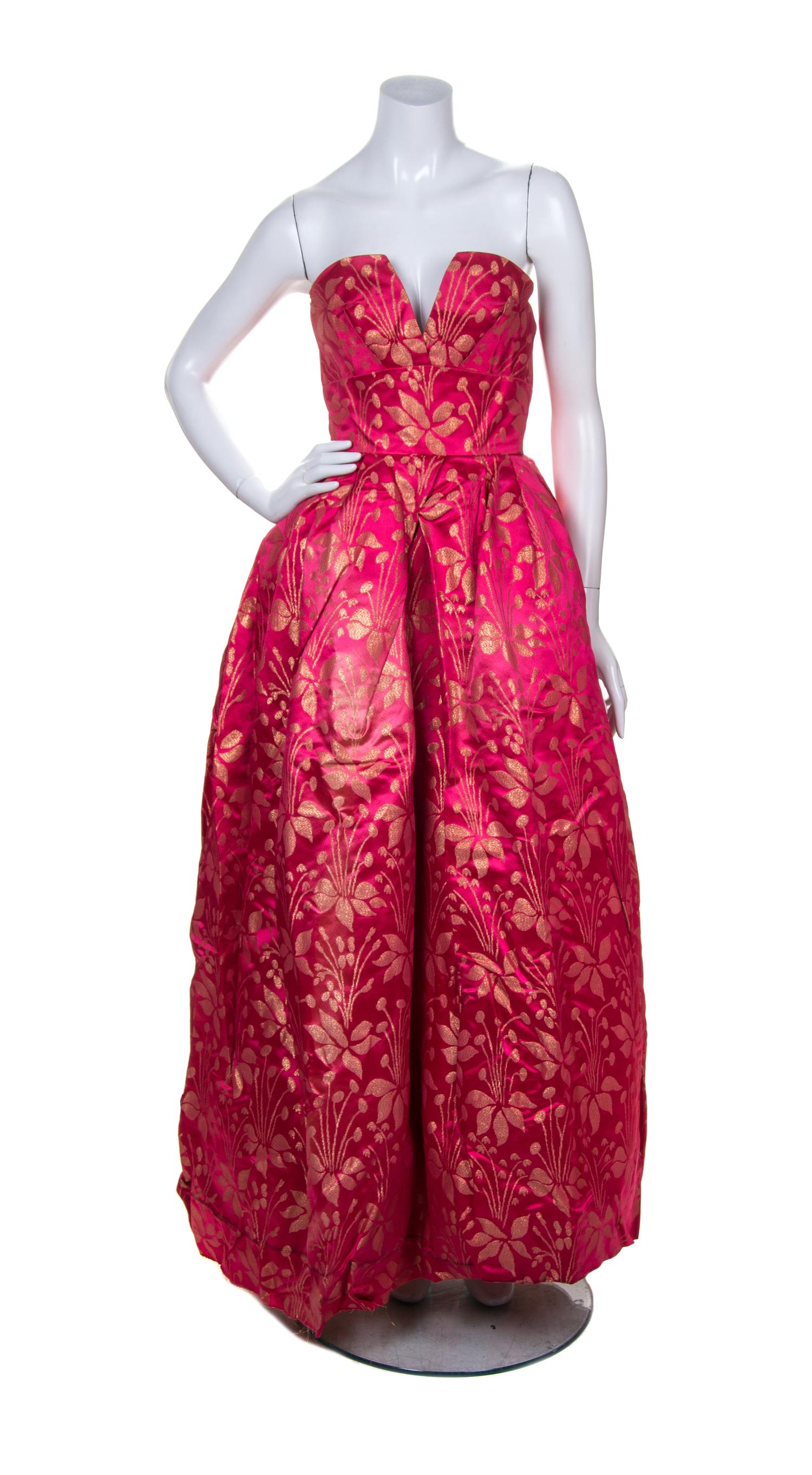 A Sarmi Fuschia Gown,