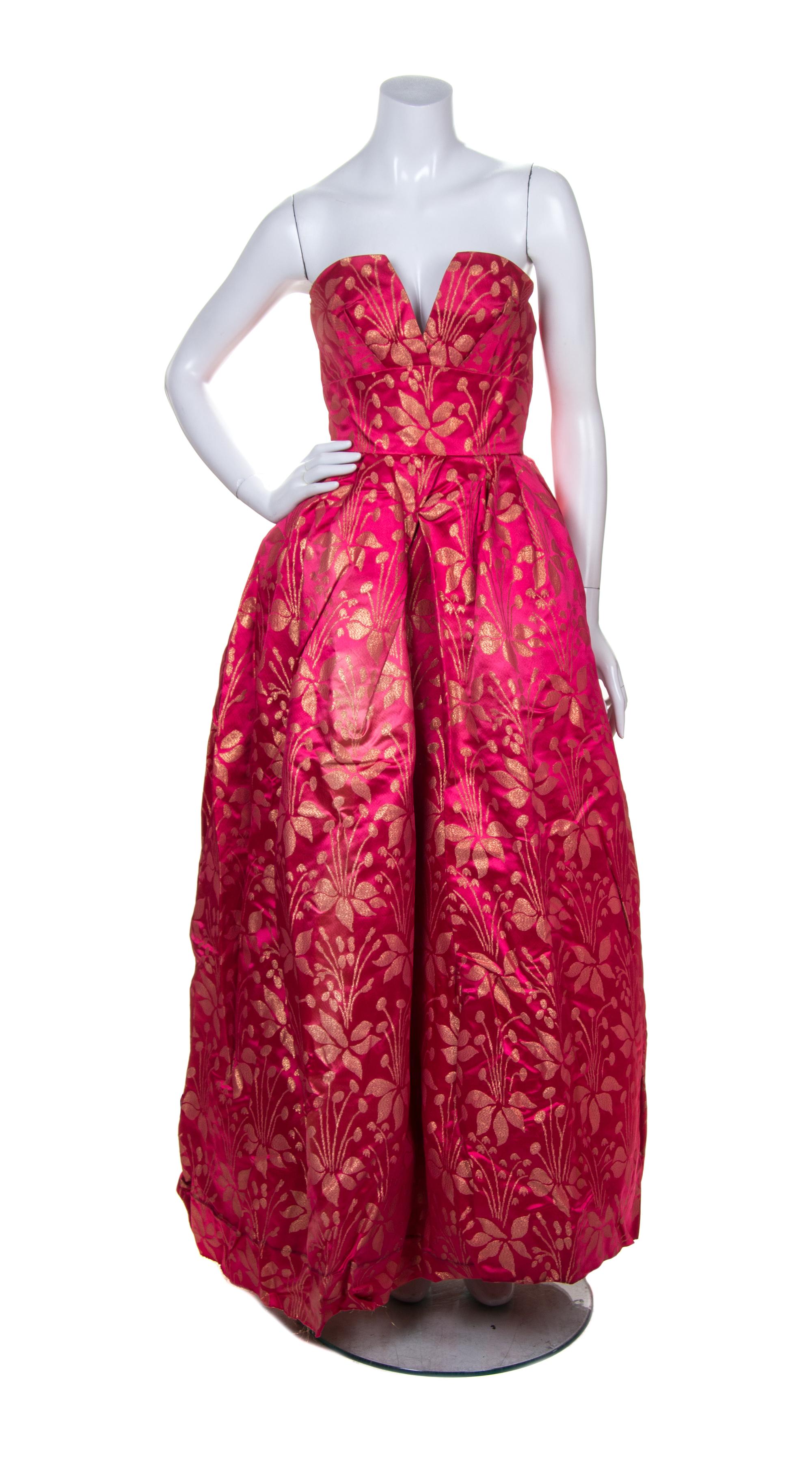 A Sarmi Fuschia Gown,