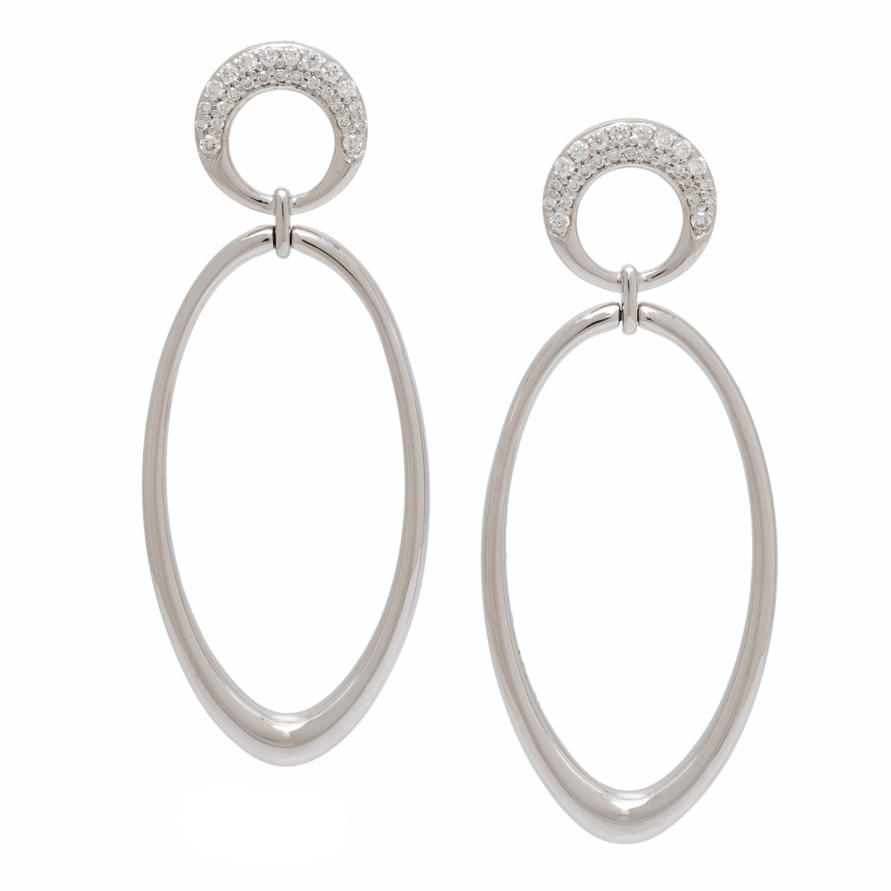 Diamond and White Gold Earrings
