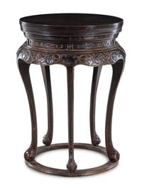 A Large Chinese Black Lacquered Five-Legged Wood Incense Stand, Xiangji