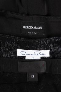 Nine Pairs of Designer Pants: Three Ralph Rucci, One Oscar de la Renta, One Carolina Herrera, and Four Giorgio Armani