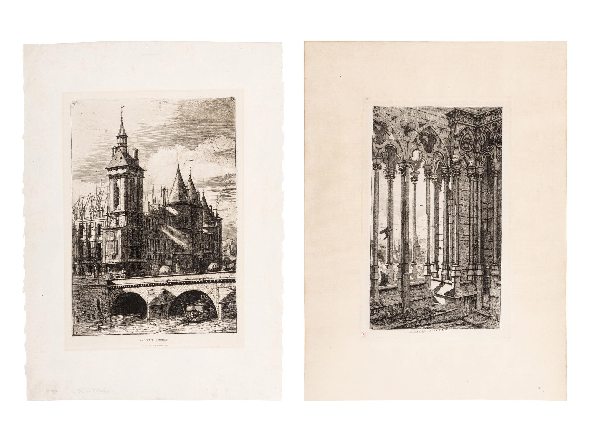 A Pair of Prints (La Tour de L’Horloge; La Galerie de Notre Dame)