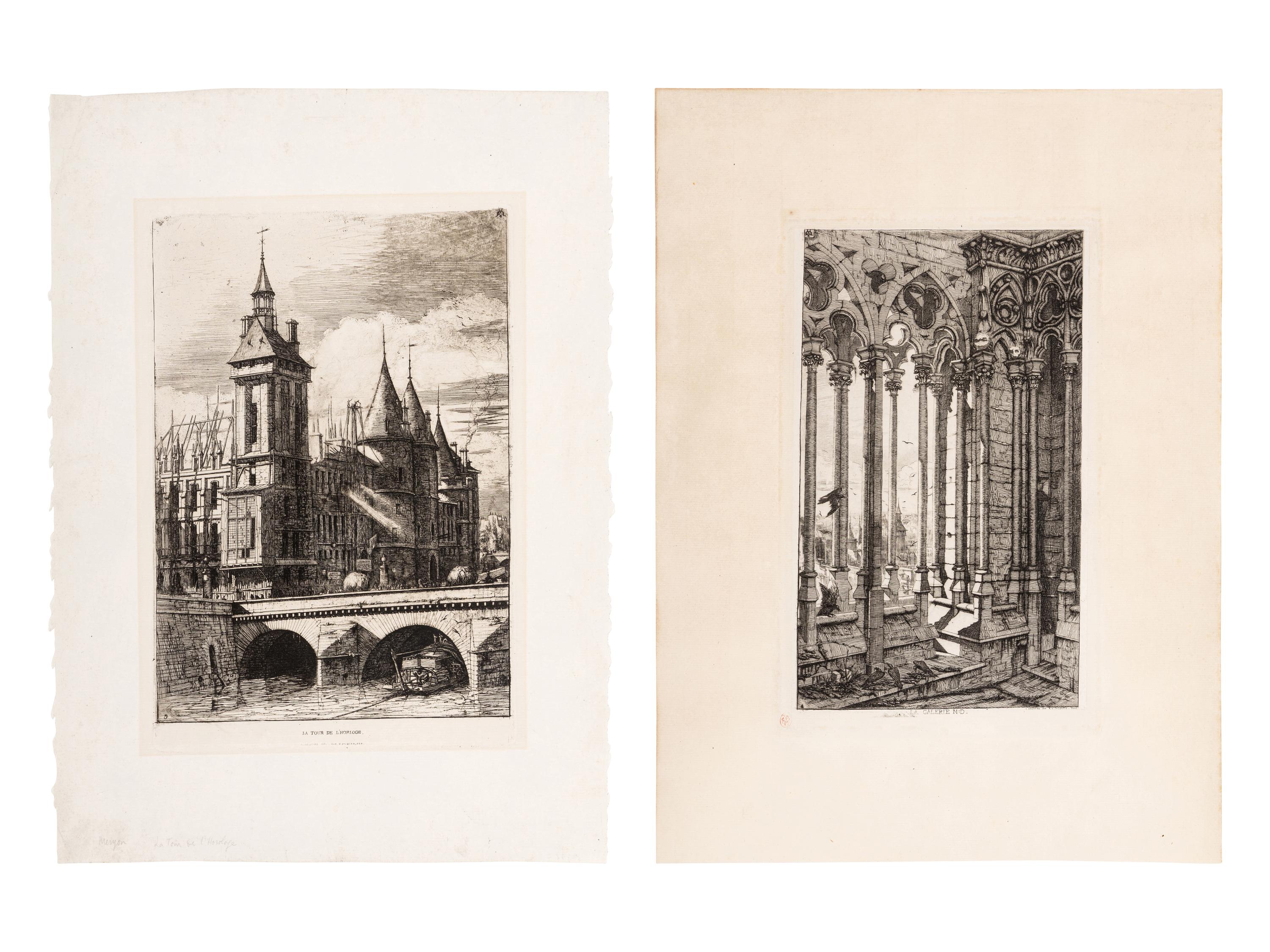 A Pair of Prints (La Tour de L’Horloge; La Galerie de Notre Dame)