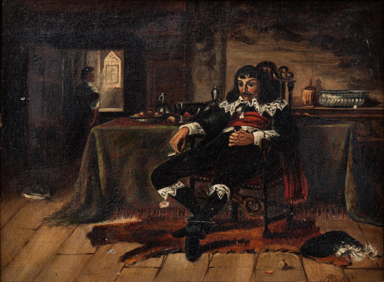 Ferdinand Roybet, (French, 1840-1920), Lounging Gentleman at Table