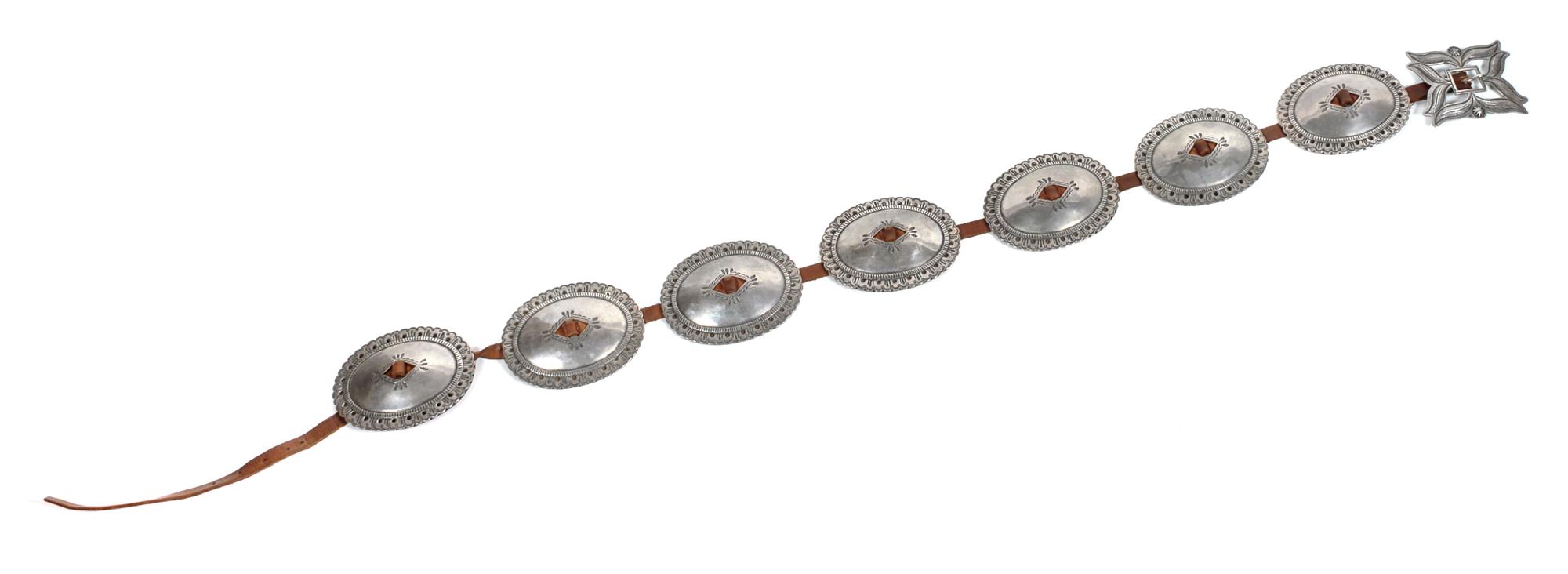 Navajo First Phase Silver Concho Belt Length overall 46 inches