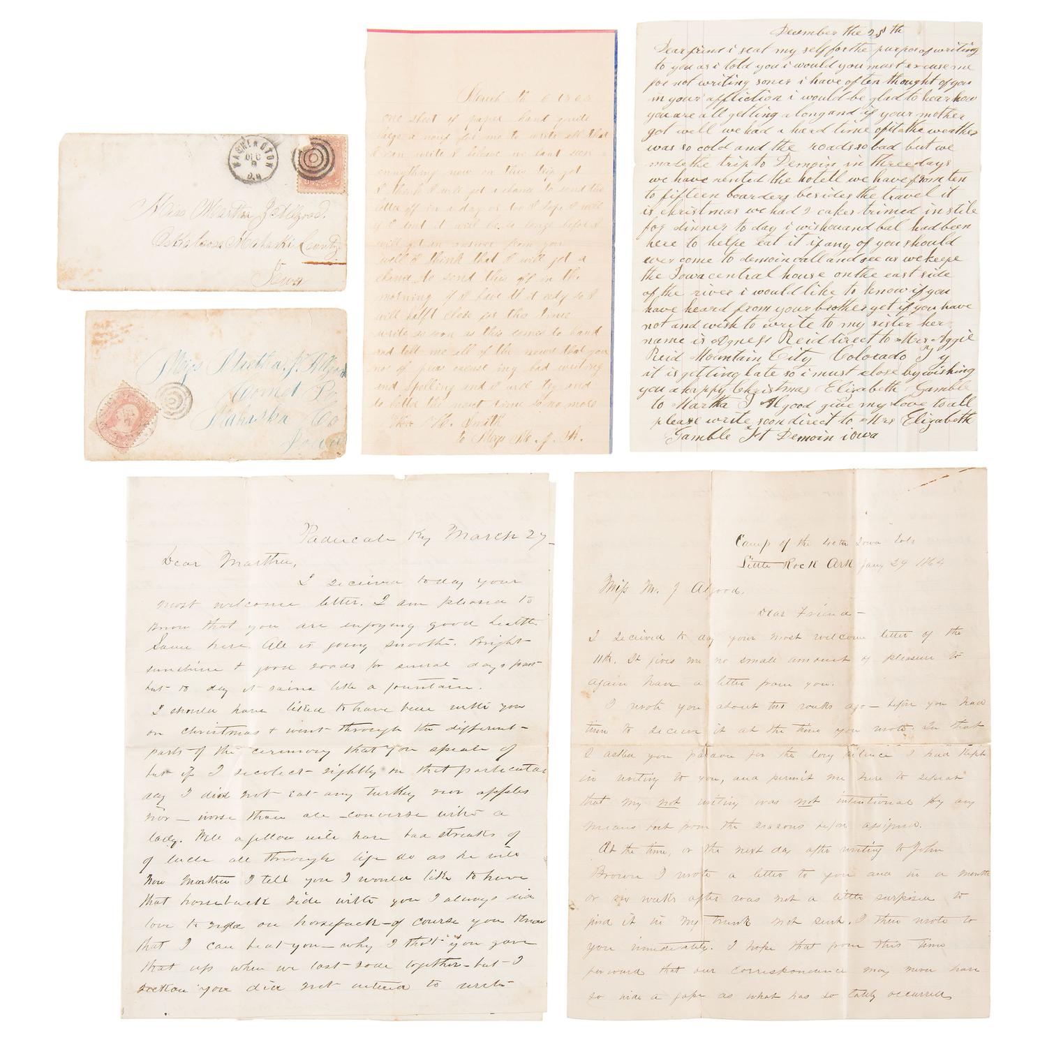 Civil War Correspondence Between Arkansas and Iowa Soldiers and a Female Friend from Home