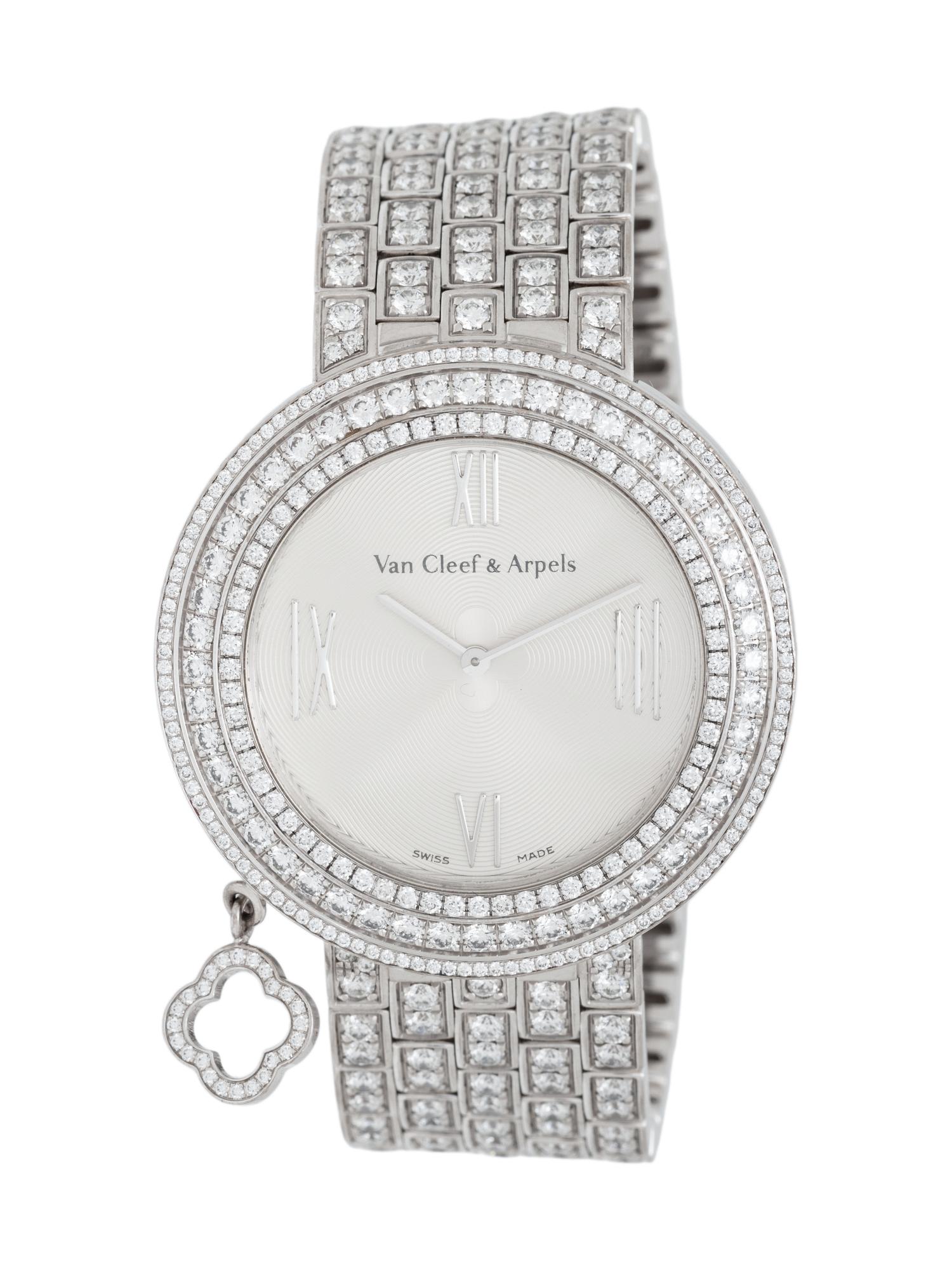 VAN CLEEF & ARPELS, REF. HH47406 WHITE GOLD AND DIAMOND 'CHARMS' WATCH