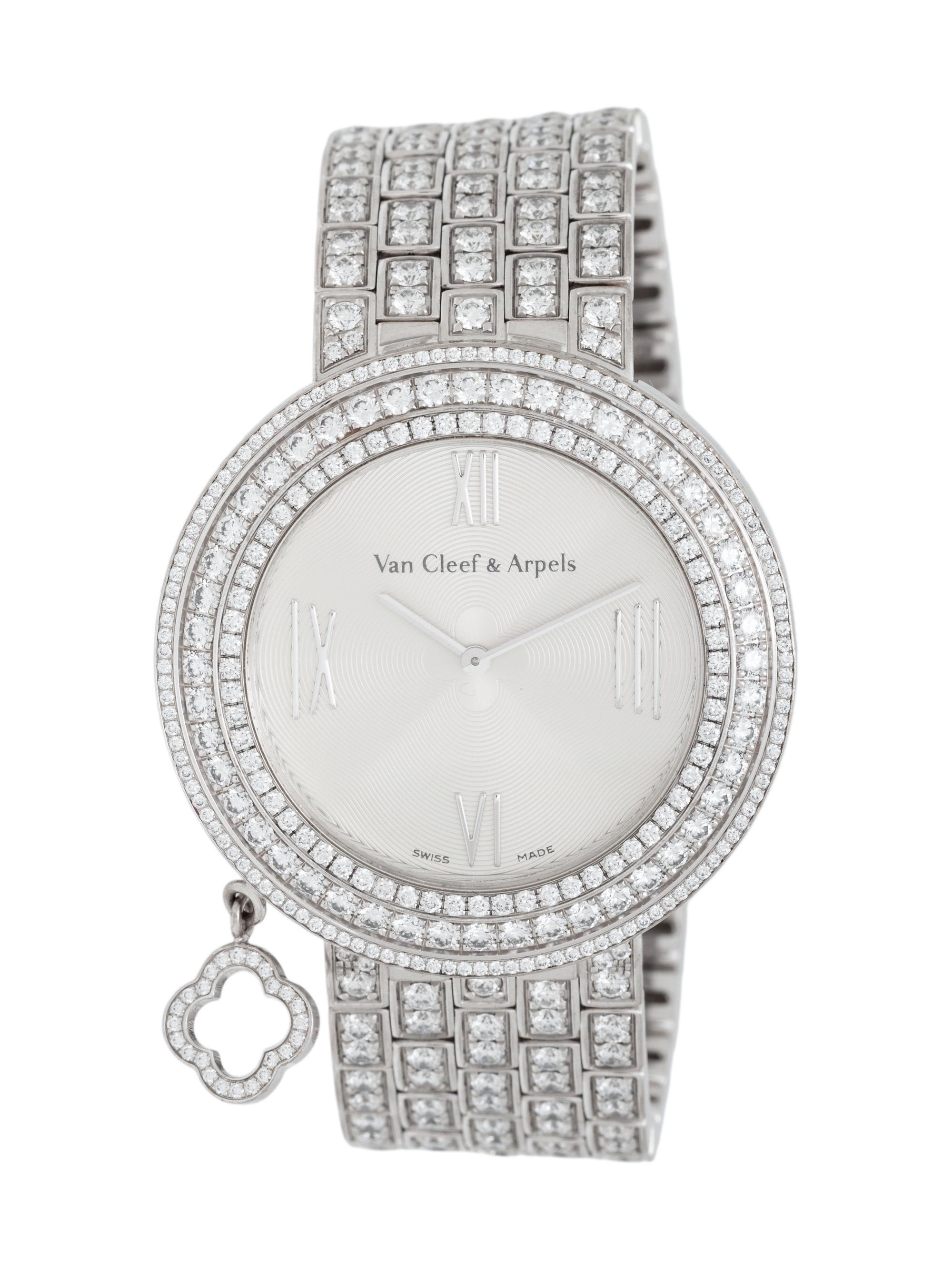 VAN CLEEF & ARPELS, REF. HH47406 WHITE GOLD AND DIAMOND 'CHARMS' WATCH