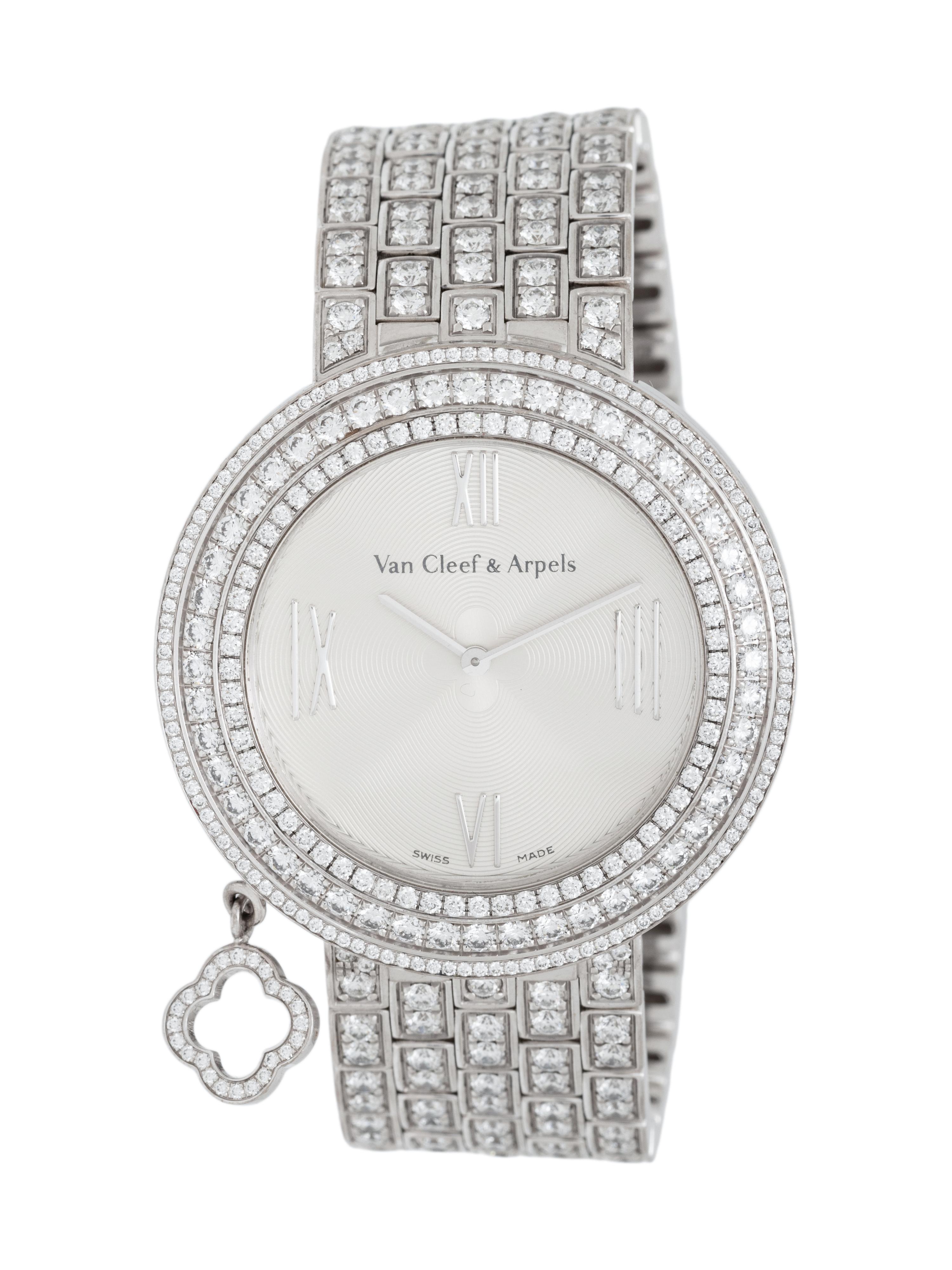 VAN CLEEF & ARPELS, REF. HH47406 WHITE GOLD AND DIAMOND 'CHARMS' WATCH