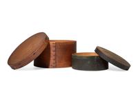 Two Paint Decorated Bentwood Shaker Boxes