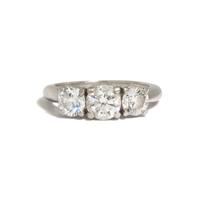 TIFFANY & CO., THREE STONE DIAMOND RING
