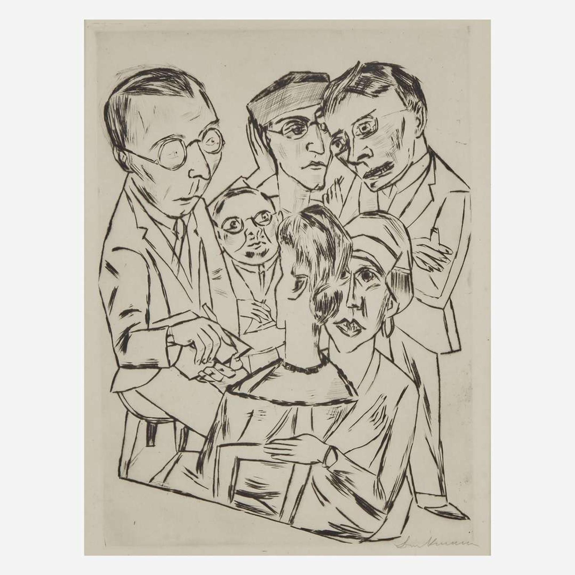 Max Beckmann (German, 1884-1950) The Draftsman in Society (Der Zeichner in Gesellschaft)