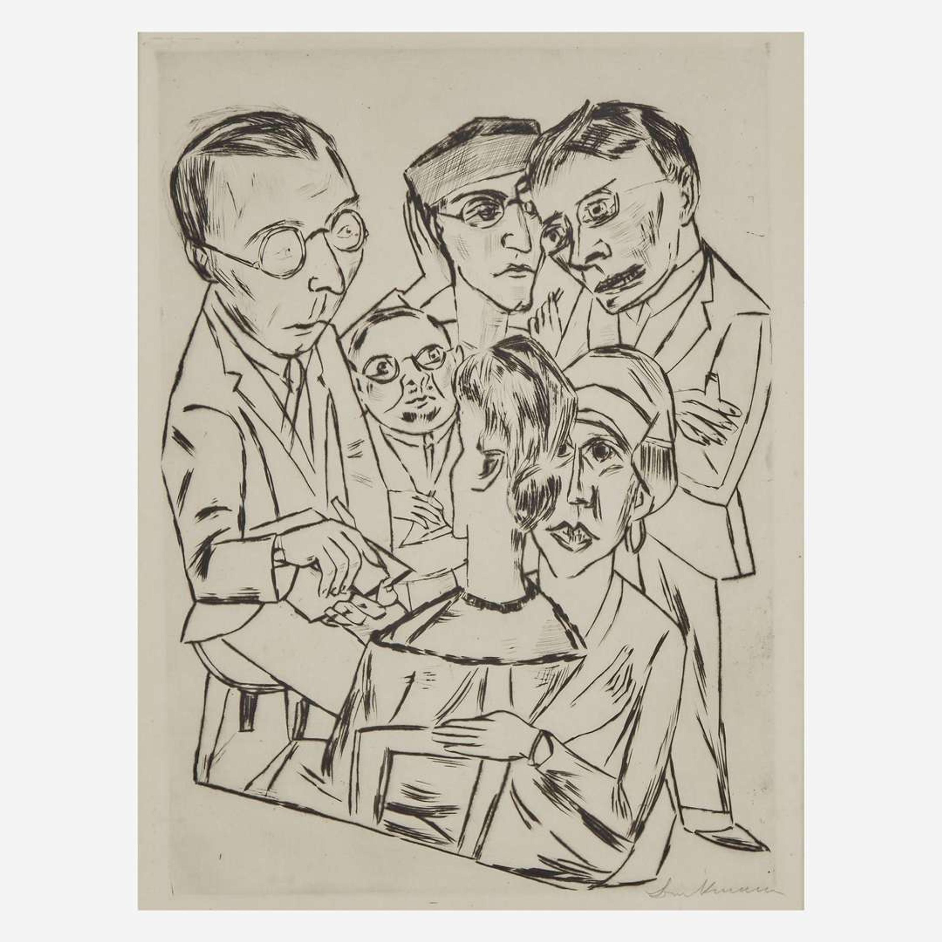 Max Beckmann (German, 1884-1950) The Draftsman in Society (Der Zeichner in Gesellschaft)