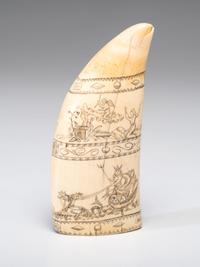 A Scrimshaw Sperm Whale's Tooth