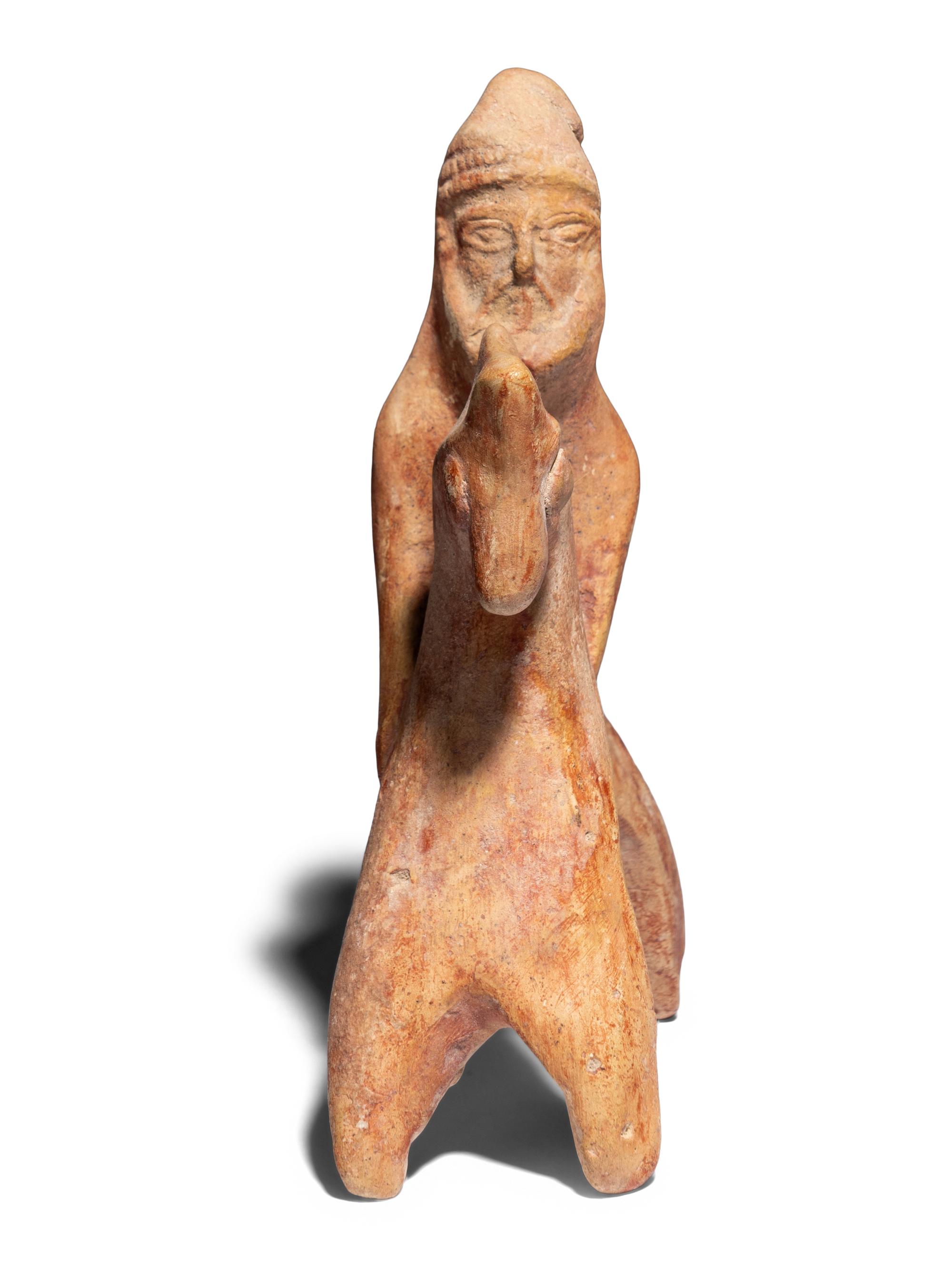 A Cypriot Terracotta Horse and Rider