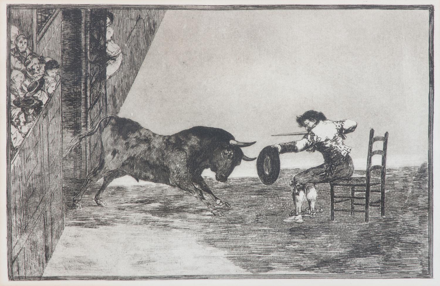 Francisco de Goya, (Spanish, 1746-1828), Temeridad de martincho en la plaza de zaragoza (pl. 18 from La Tauromaquia)