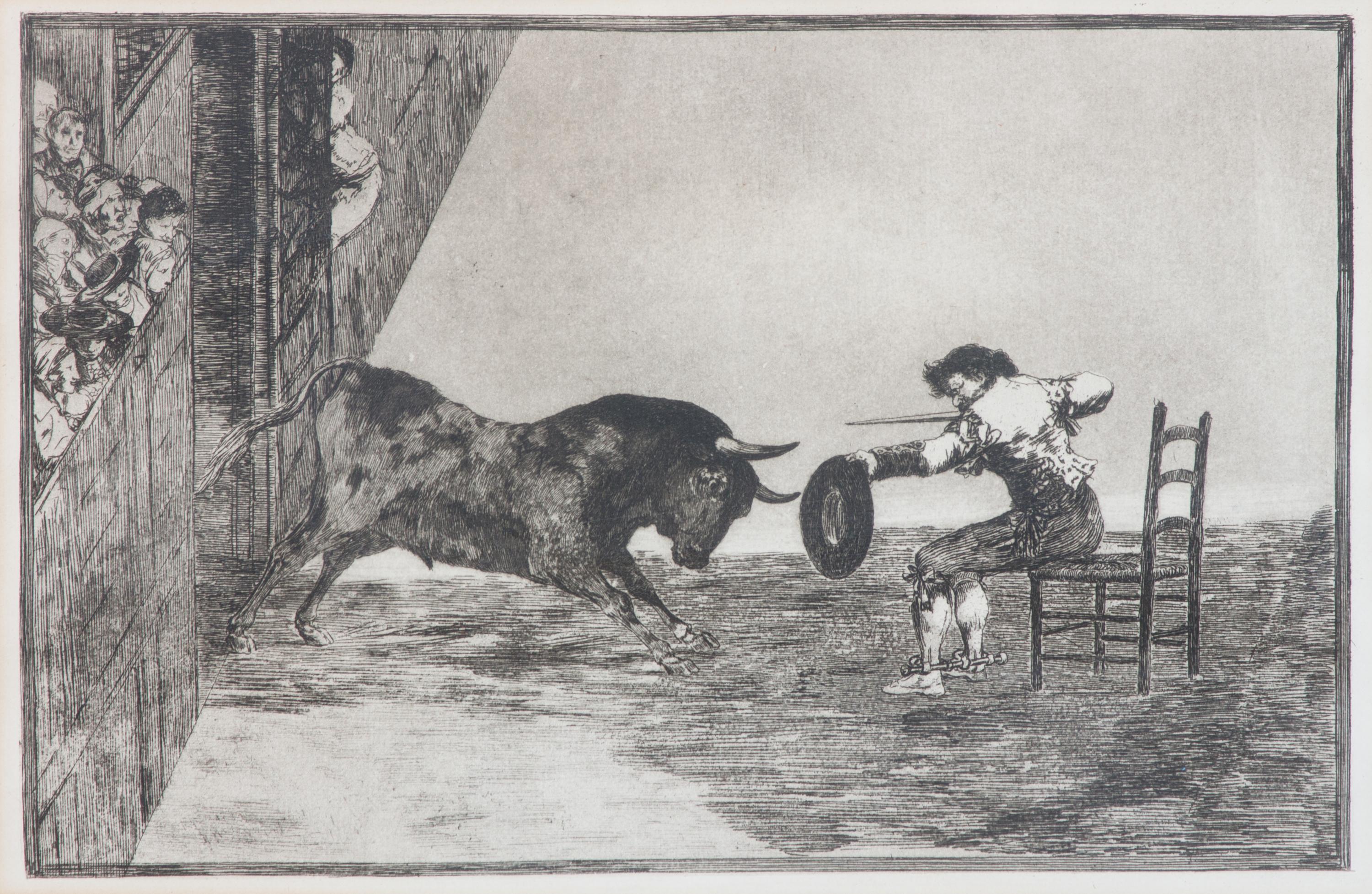 Francisco de Goya, (Spanish, 1746-1828), Temeridad de martincho en la plaza de zaragoza (pl. 18 from La Tauromaquia)
