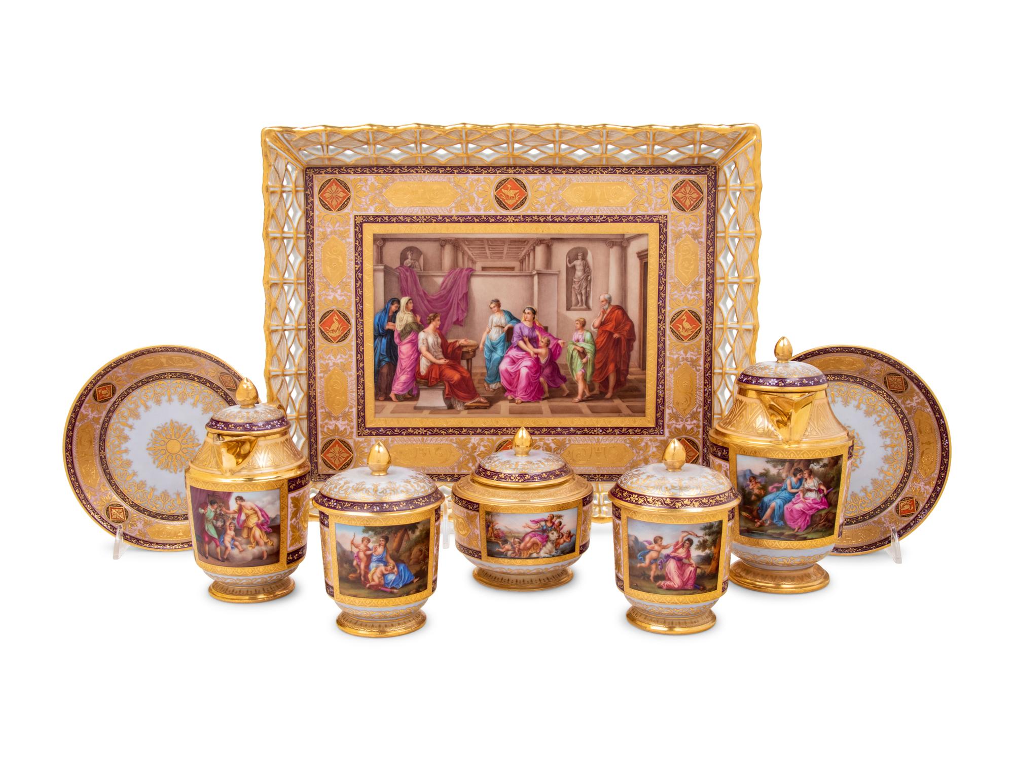 A Vienna Porcelain Tête-à-Tête