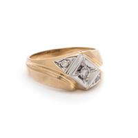BICOLOR GOLD AND DIAMOND RING