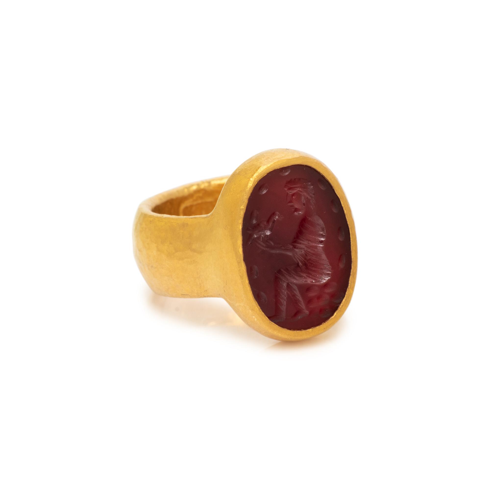 GURHAN, HIGH KARAT GOLD INTAGLIO RING