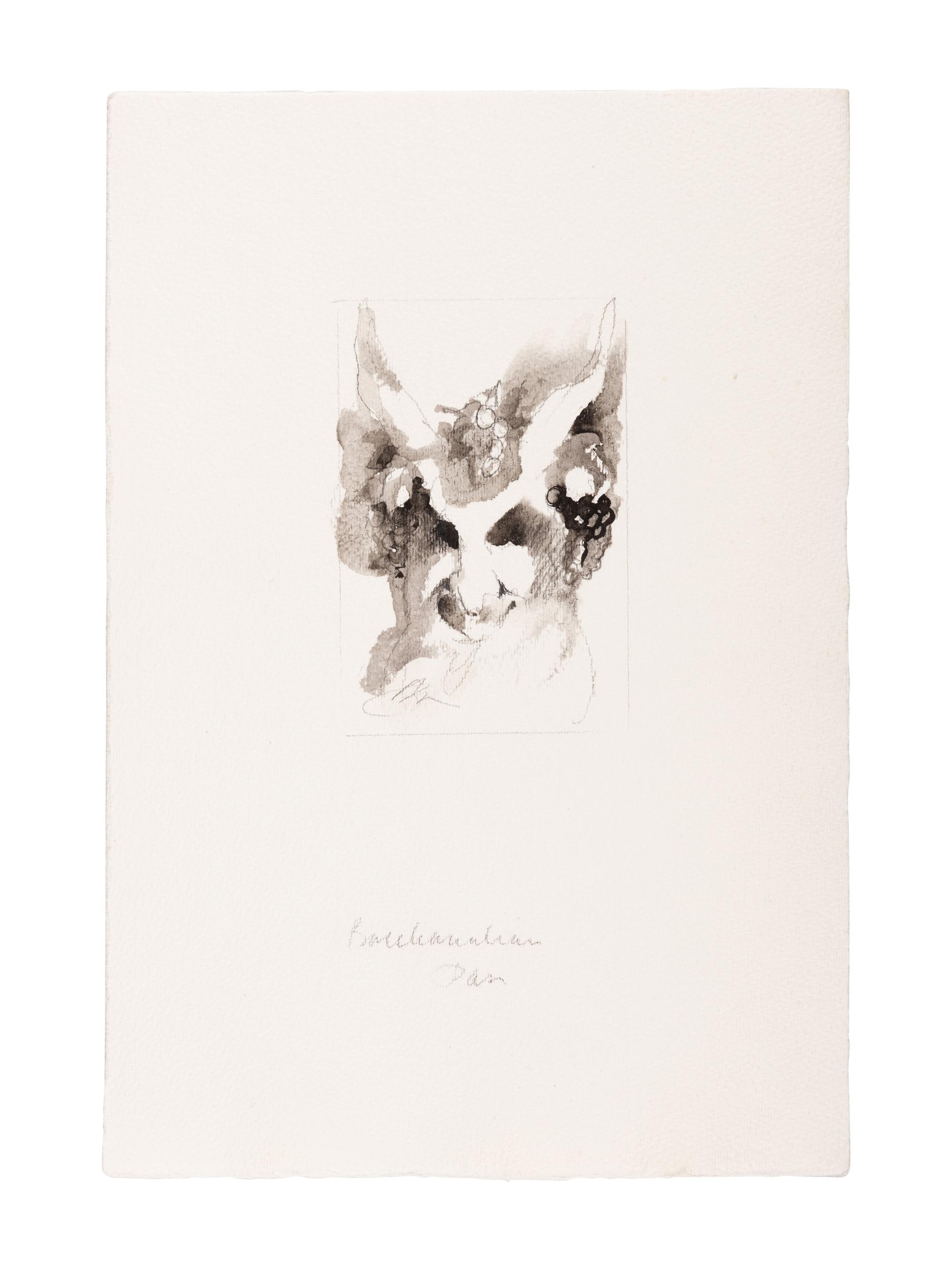 MOSER, Barry. 3 original pen & ink with wash and pencil drawings for Eight Wood Engravings on a Theme of Pan. [1980]. Each ca 285 x 195 mm. On watercolor paper. Each signed and captioned in pencil.