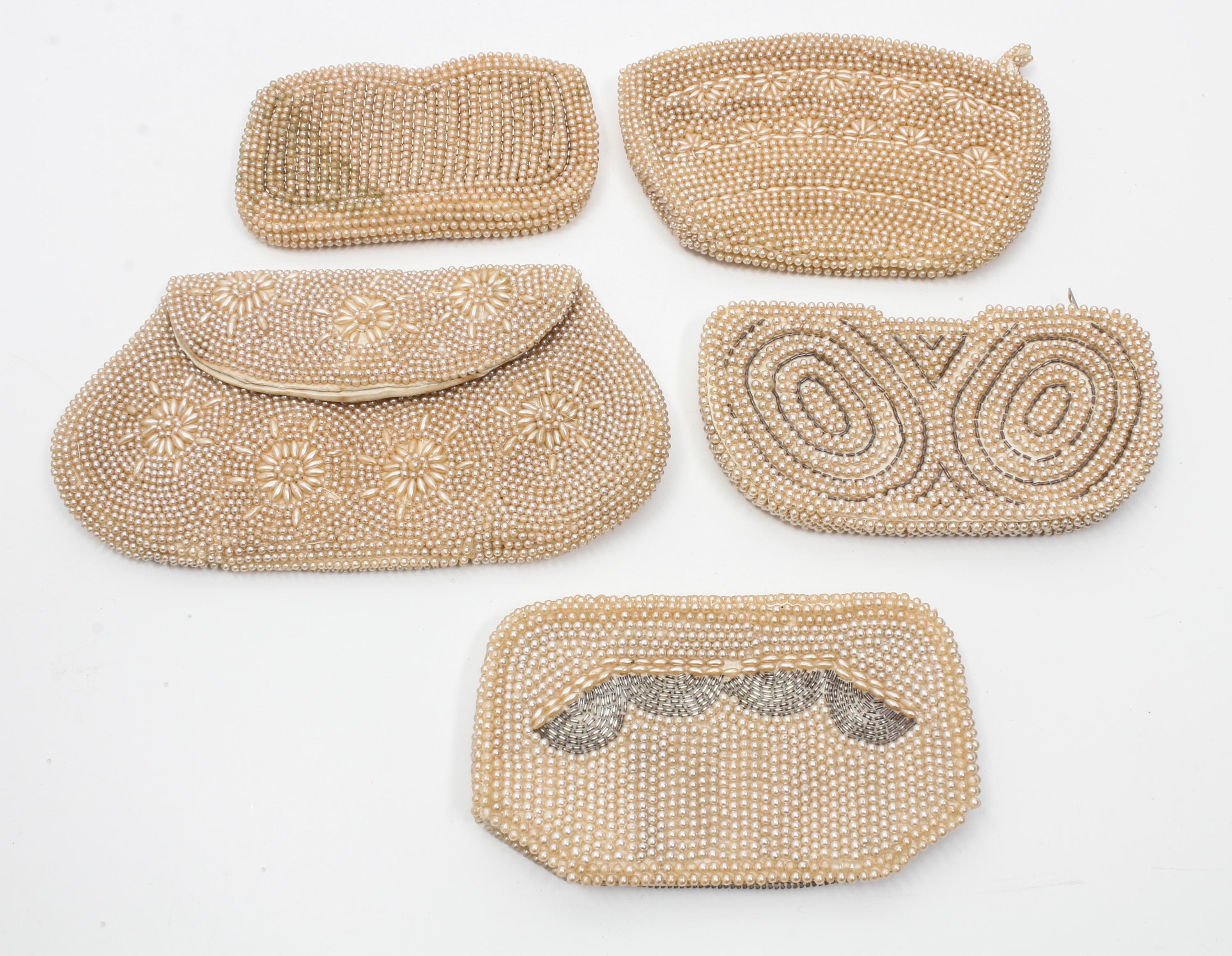 A Collection of Nine Vintage Beaded Handbags Width of widest 7 inches. — FIRST HALF 20TH CENTURY