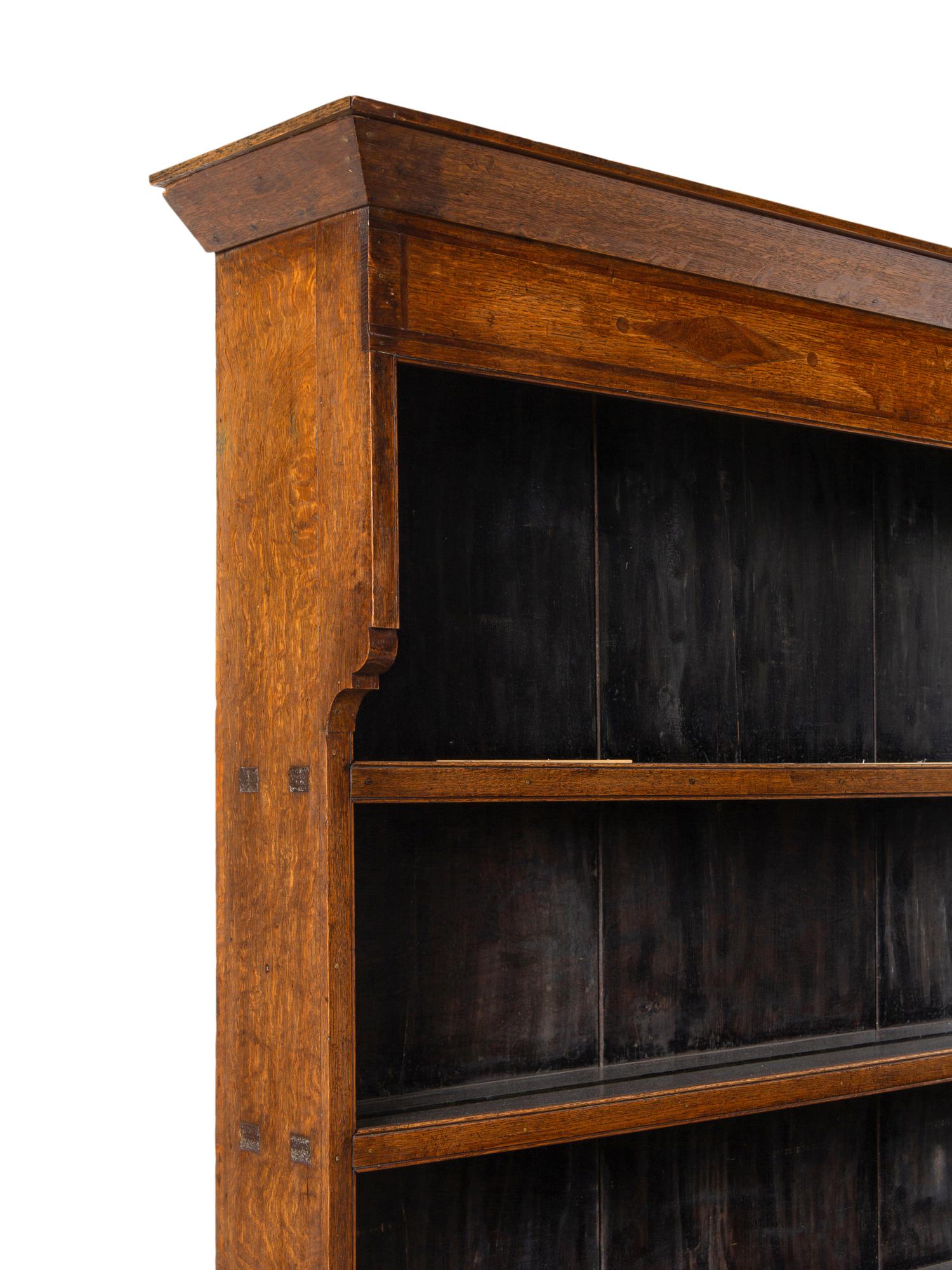 A George III Oak and Mahogany-Inlaid Cupboard