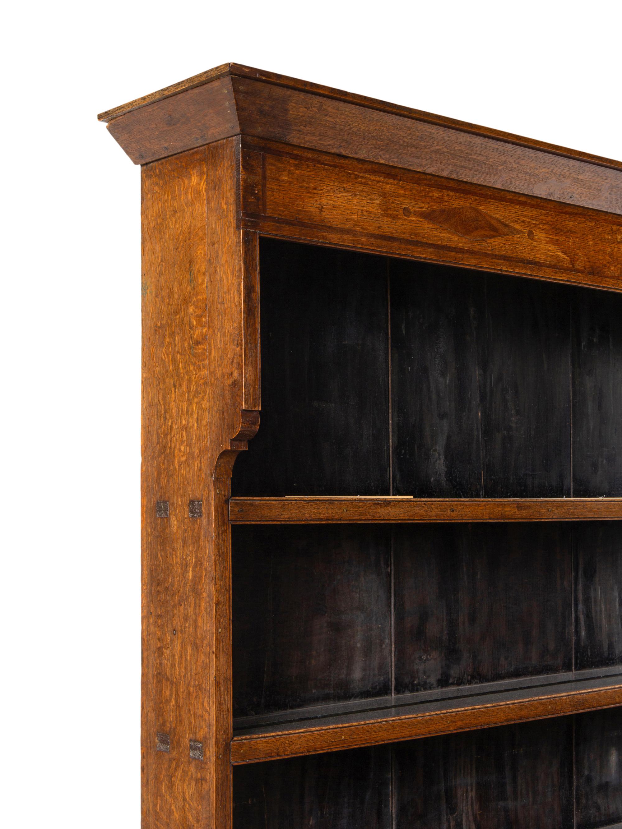 A George III Oak and Mahogany-Inlaid Cupboard