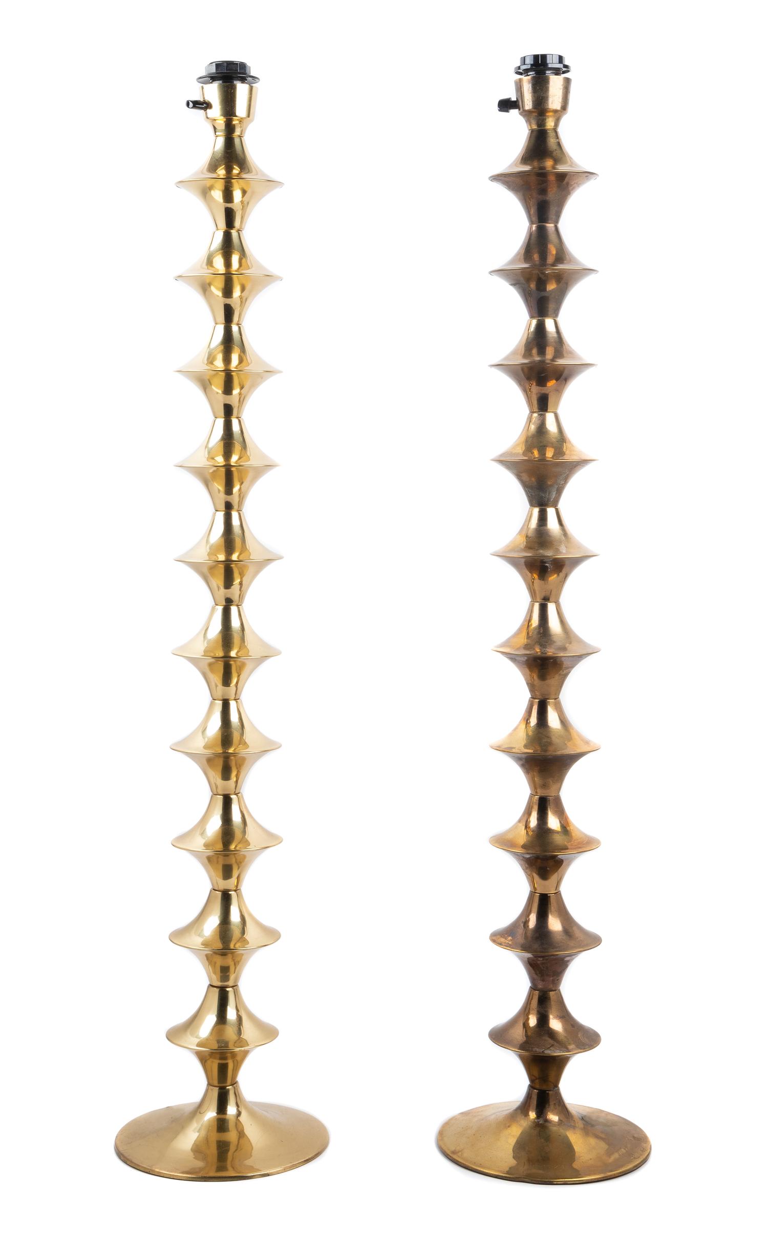 Swedish, c. 1970, Elit AB pair of Travail floor lamps