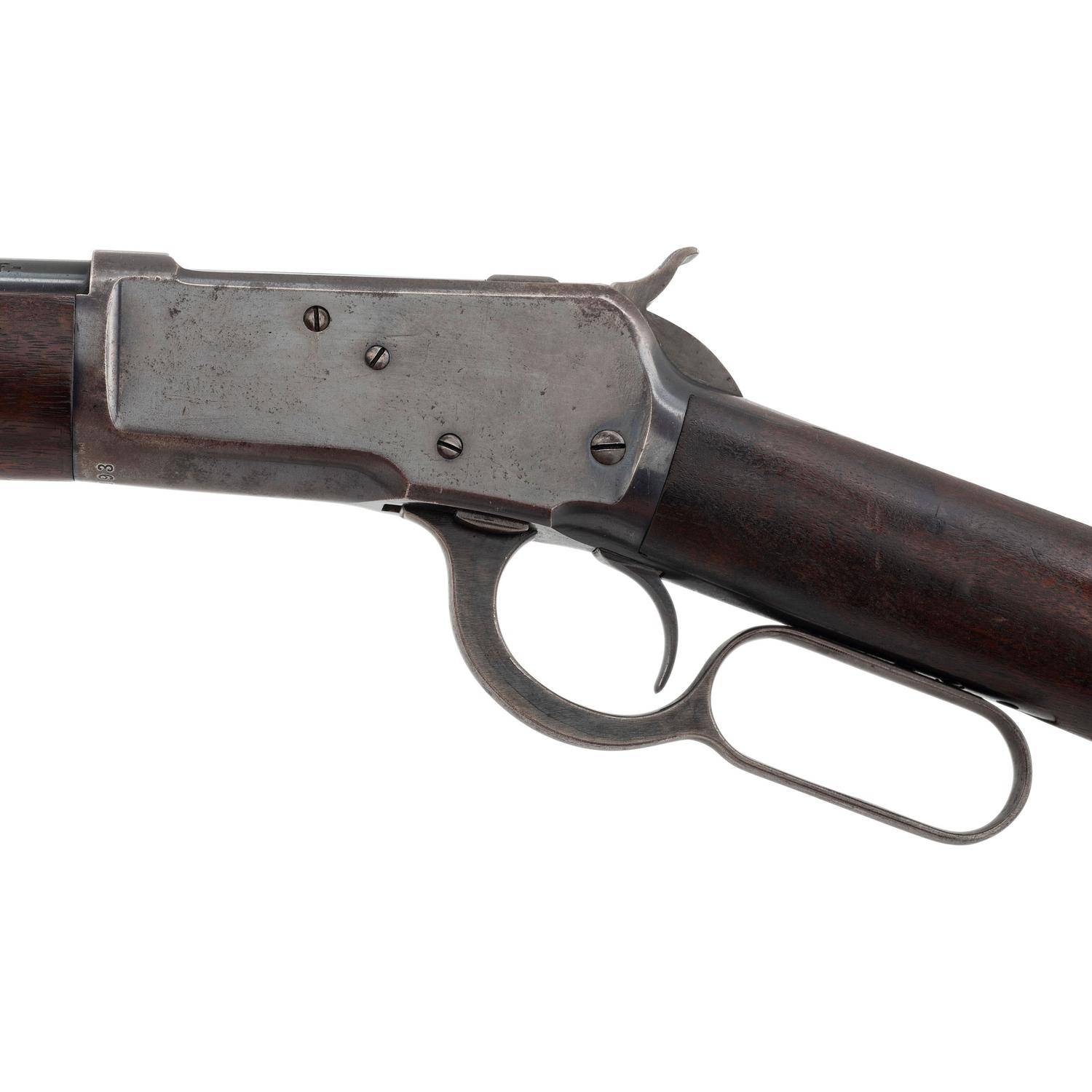 ** Winchester Model 1892 with Button Magazine and Replaced Barrel