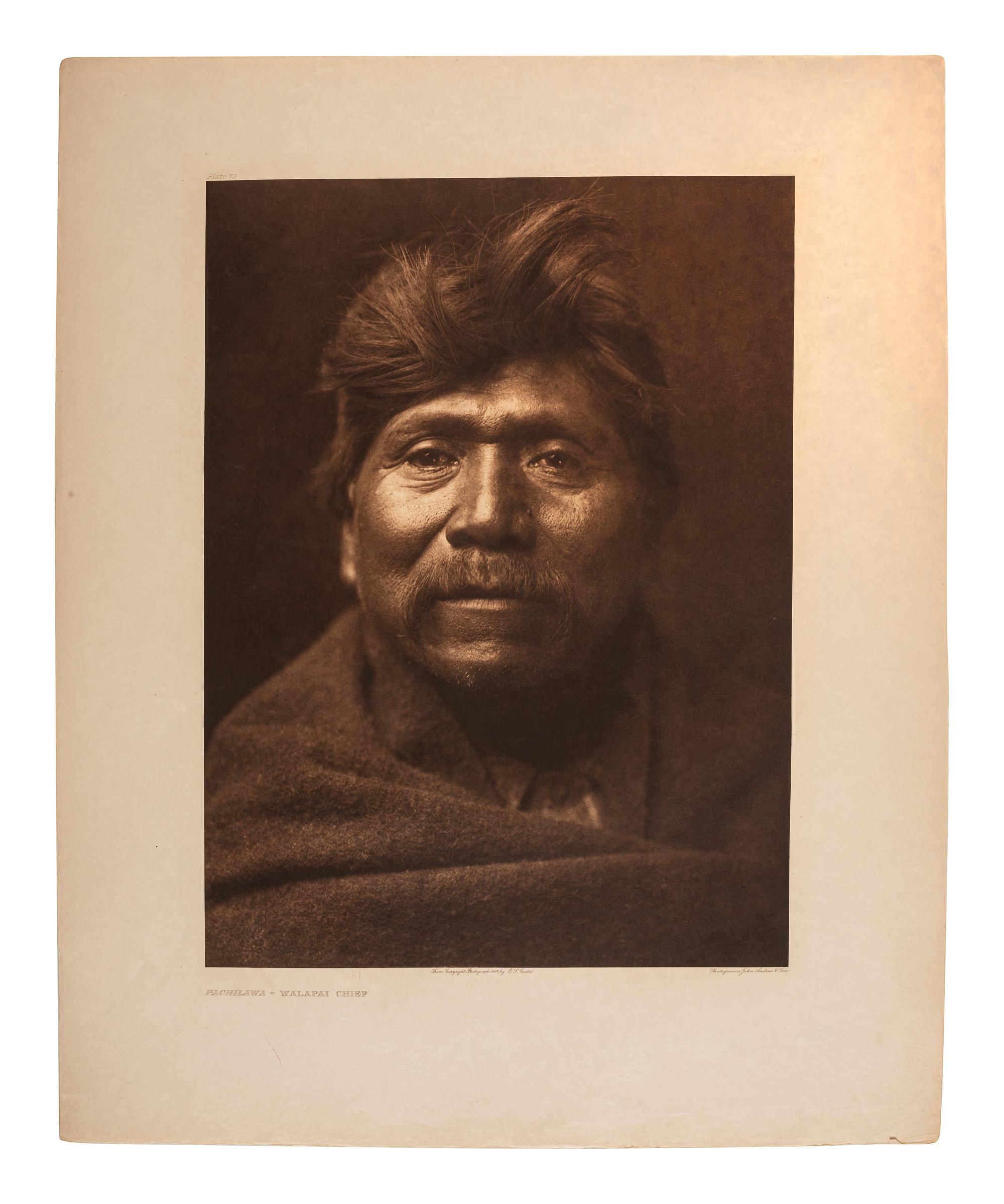 CURTIS, Edward (1868-1952). A group of 18 photogravure portraits.