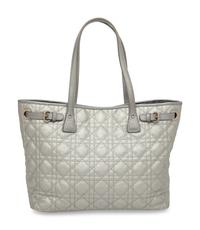 Christian Dior, Silver Canvas Quilted Tote