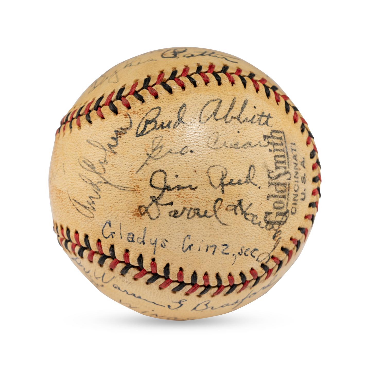 A 1939 Dayton Wings Team Signed Autograph Baseball