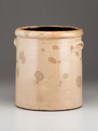An Eagle Pottery Cobalt Stenciled Six-Gallon Stoneware Crock
